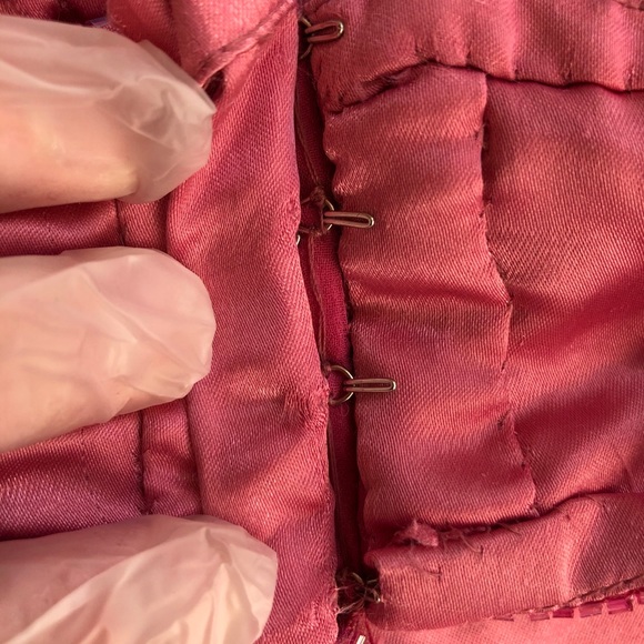 Scala Pink Strapless Formal Gown - Picture 10 of 16